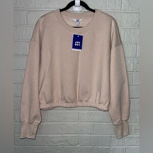 NWT JOYLAB Women's Fleece Cropped Crewneck Pullover Sweatshirt Heathered S L XL✨